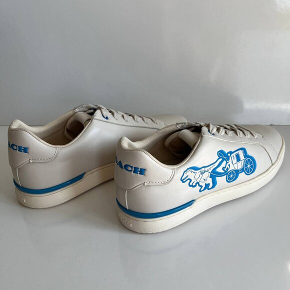 Coach Low-Top Sneakers – White/Blue Graphic – Size US 7.5D (EU 40.5) - Picture 4 of 9